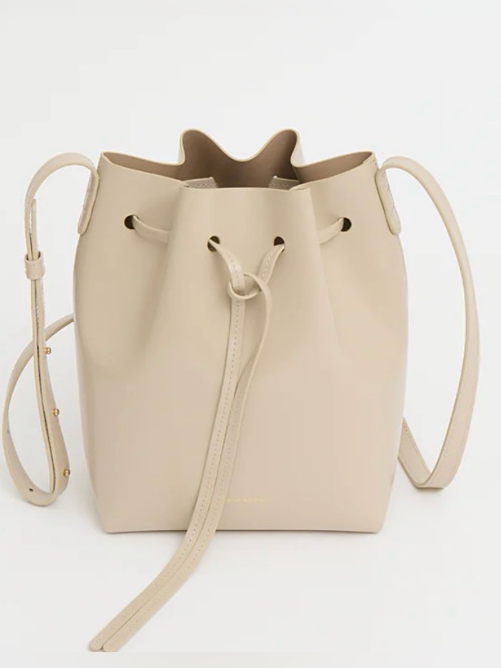 Mansur Gavriel Cream Drawstring Bucket Bag